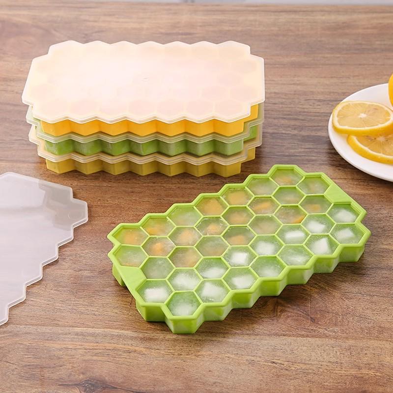Silicone Honeycomb Ice Cube Tray - 37 Cavity DIY Popsicle Mold