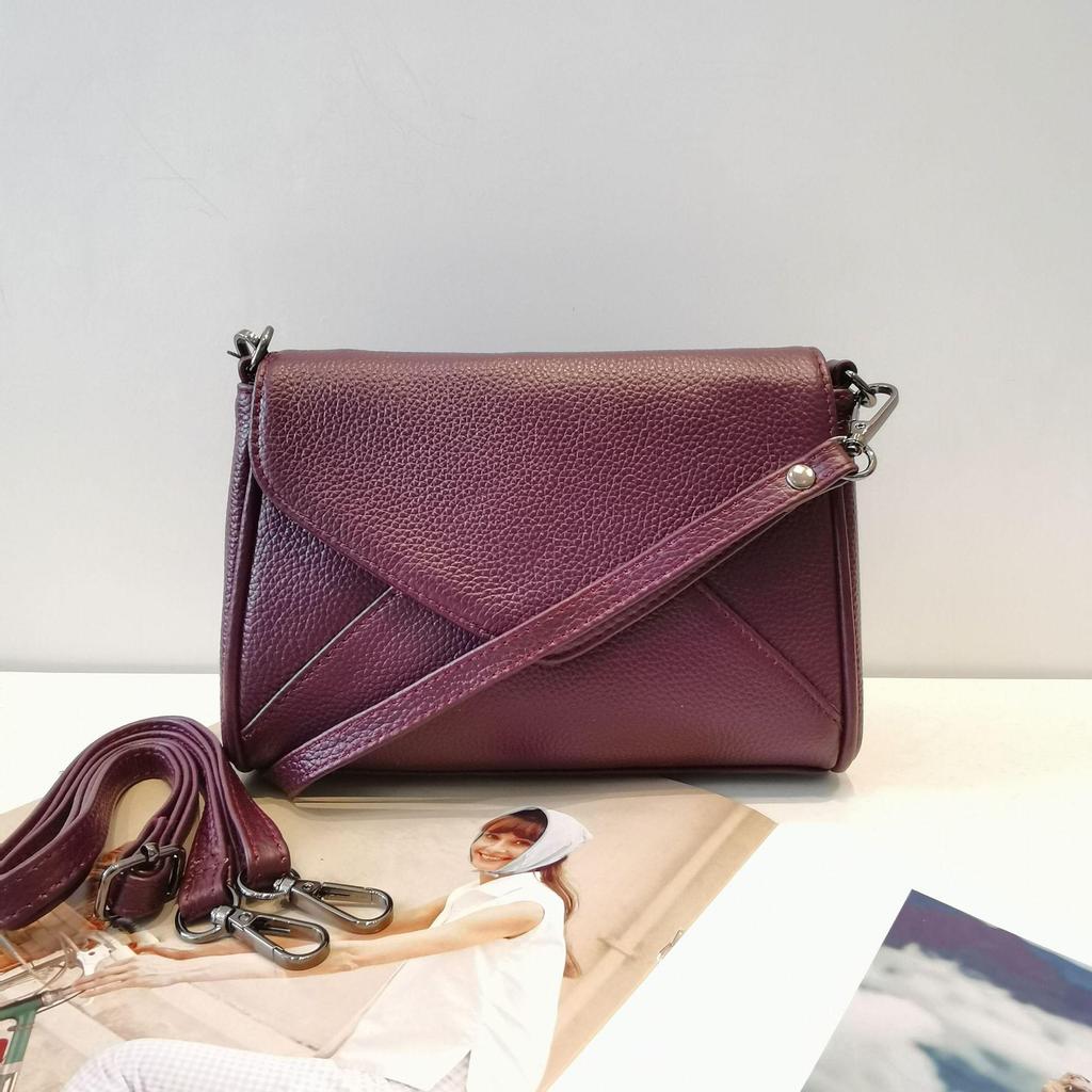 2025 Retro Cowhide Boston Barrel Bag - Women's Large Capacity Single Shoulder & Crossbody Flap Bag