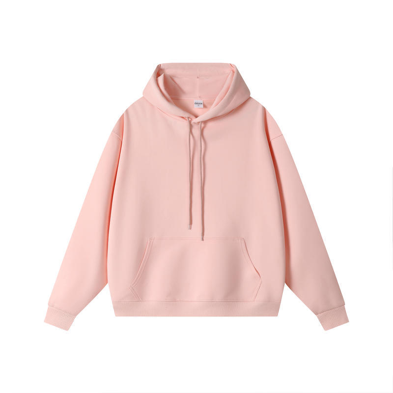 Solid Color Hooded Pullover Sweatshirt Spring Fall Style Unisex Fashion Workwear Hoodie Youth Trend Streetwear