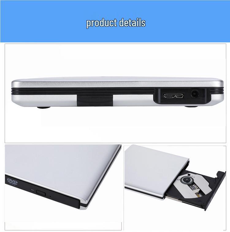 Aluminum Alloy High-Speed 4K Blu-ray Combo Optical Drive for Notebook & Desktop PC
