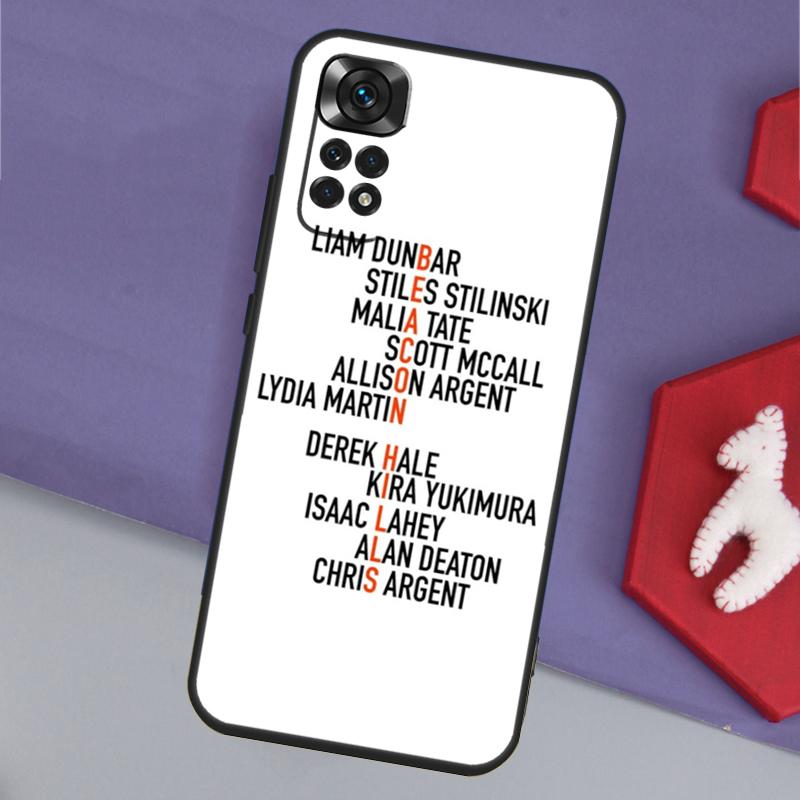 Teen Wolf Beacon Hills Funda For Xiaomi Redmi Note 14 Pro 13 12 11 9 10 9S 10S 11S 12S Redmi 14C 10C 12C 13C Case