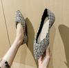 Pointed Toe Flat Shoes Luxury Rhinestones Women Slip On Shoes Casual Breathable Ballet Flats Women Loafers Comfort Ladies Shoes