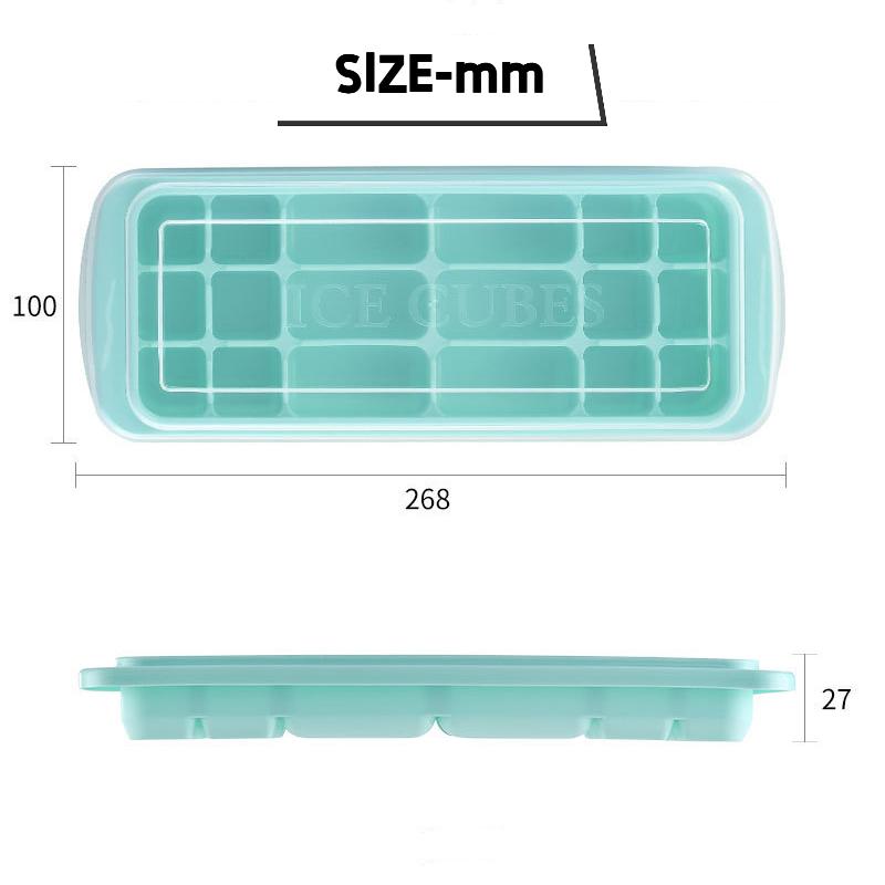 18 Mřížka Forma na led Forma Potravinářské silikonové kostky ledu Čtvercový podnos Forma pro domácí kutily Bar Hospoda Víno Model na výrobu ledových bloků