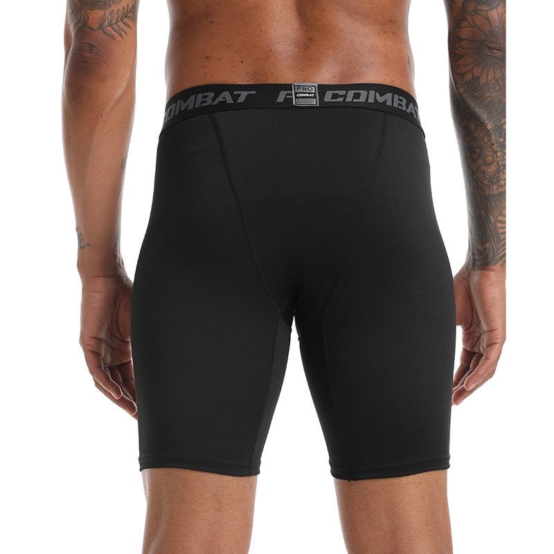 Men's American-Style Quick-Dry Basketball Compression Shorts - High Elasticity for Running, Fitness, and Track & Field Students