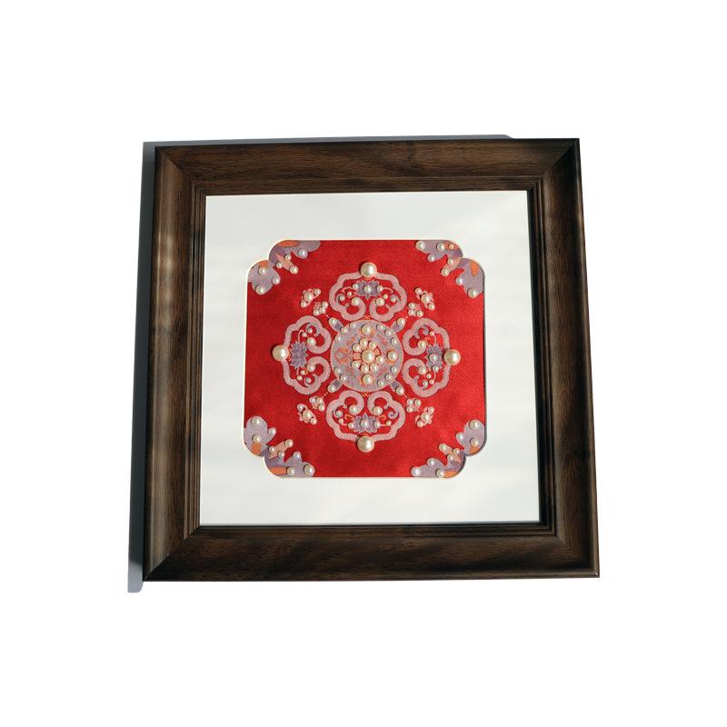 Song Brocade DIY Material Kit: Ethnic Style Pearl Painting Frame - Cultural Heritage Handcraft