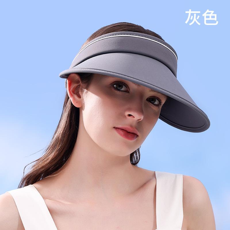 High quality UV sun protection hat women's summer UV protection empty top sun hat outdoor face cover sun hat shows small face