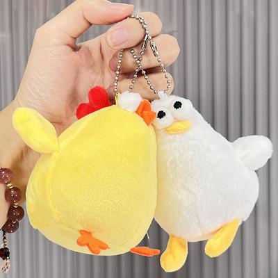 Süßer hockender Hühnchen Plüschtier Schlüsselanhänger Tasche Anhänger Greifautomat Puppe