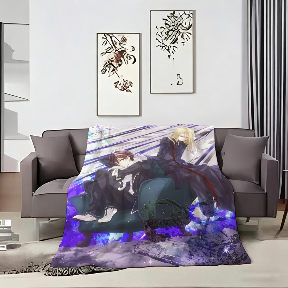 Pink Neon Sci Fi Anime G-Guilty Crown Throw Lightweight 240G Flannel Blanket Soft Skin-Friendly For Summer Cooling