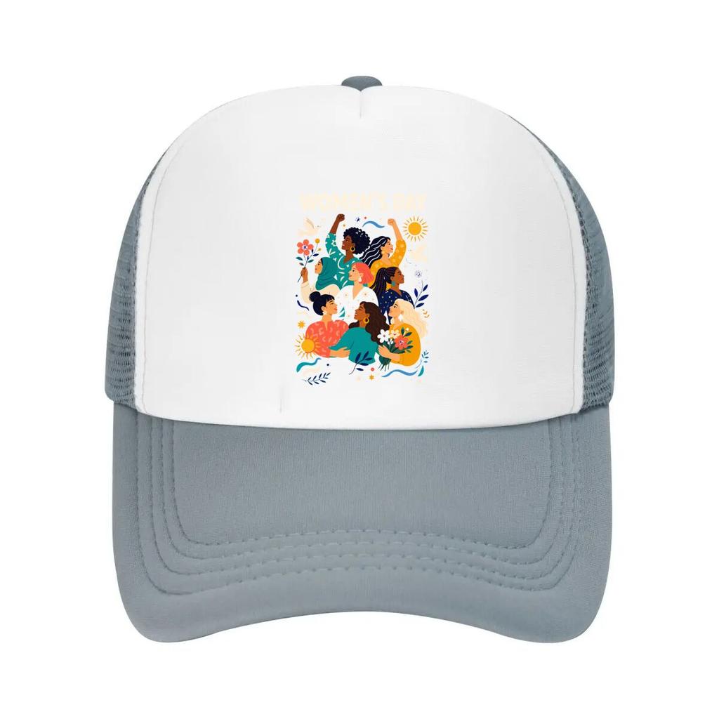 Inclusive Women Unity Celebration Po Mesh Baseball Cap Casual Hat Outdoor  For Womens Unisex FeUnisex