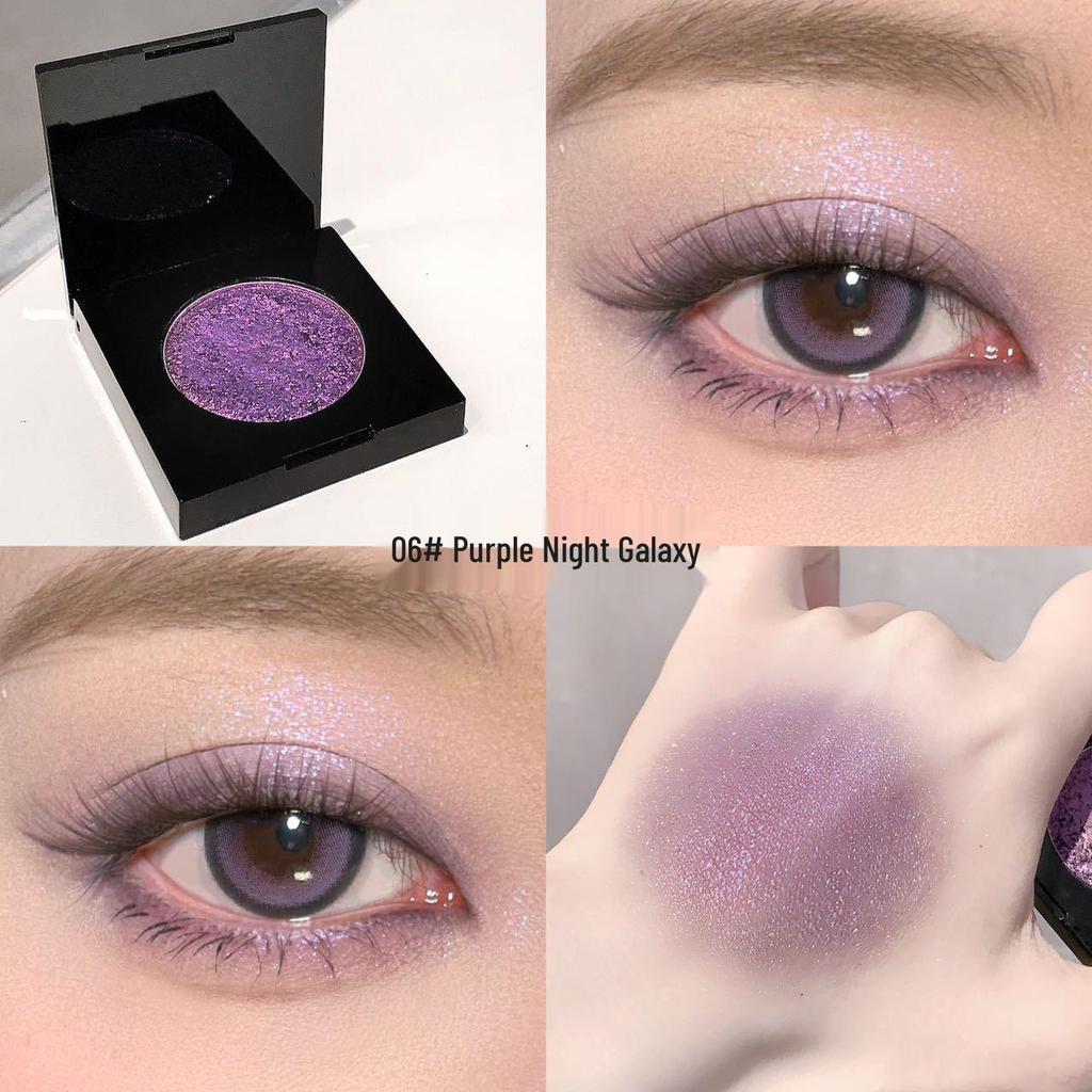 Kakashow Black Shimmer Eyeshadow: Fine Glitter Pearl for Beginners, Highlighting & Under-Eye Makeup