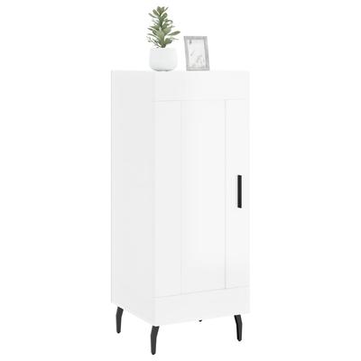 Sideboard High Gloss White 34.5 X 34 X 90 Cm Engineered Wood