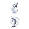 1/2 Vel Springende Walvis Waterdichte Tijdelijke Tatoeage Stickers Geschikt Voor Arm En Been Decoratie