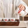 Gold-Trimmed White Jade Porcelain Persimmon Ruyi Tea Cup for Home Use