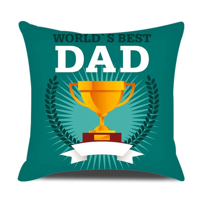 Vatertagsgeschenke Kissenbezug 18x18 Zoll Ich liebe Papa Buchstaben Dekokissenbezug Party Zuhause Dekokissenbezug für Sofa