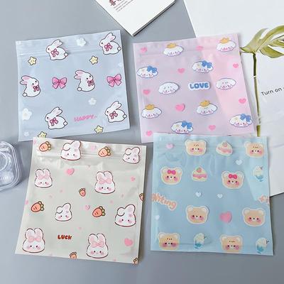 Kurimi Clear Plastic Bags with Set of Can Be Divided Into Smaller Large Capacity Zipper, 20, Block, Pieces, Sealable, Moisture-proof, Reusable,