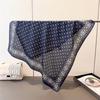 Luxury plaid faux silk printed small square scarf shawl neck scarf high-end neck wrap headscarf for women