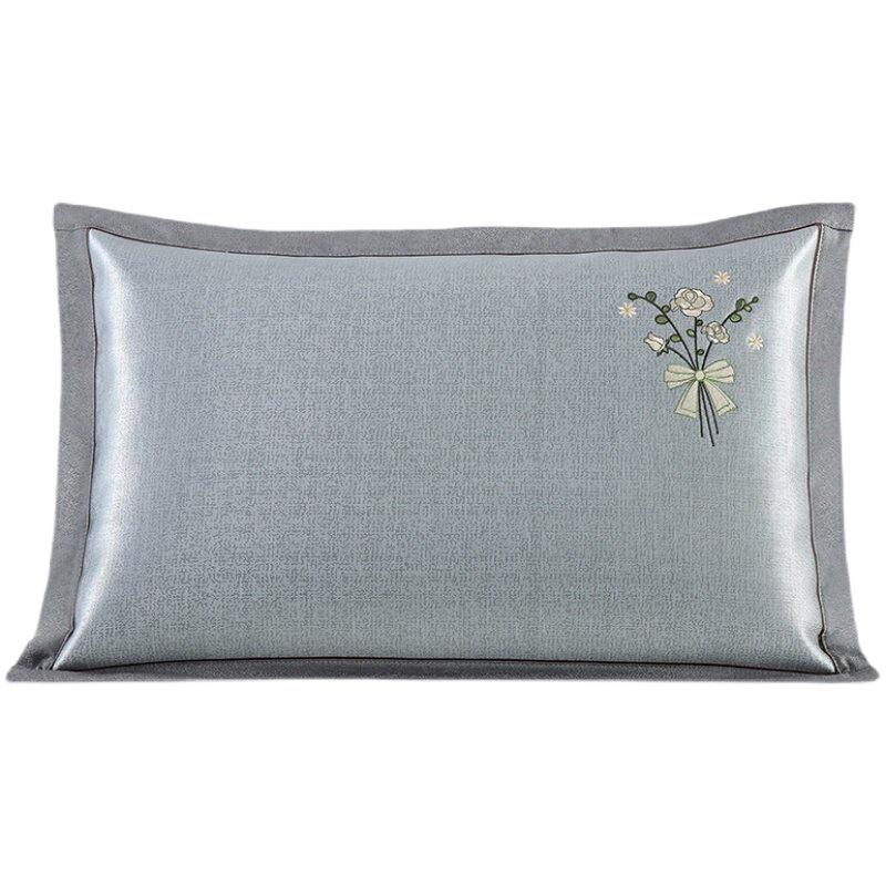 Cooling Ice Silk Summer Pillowcase, Machine Washable, Single Size
