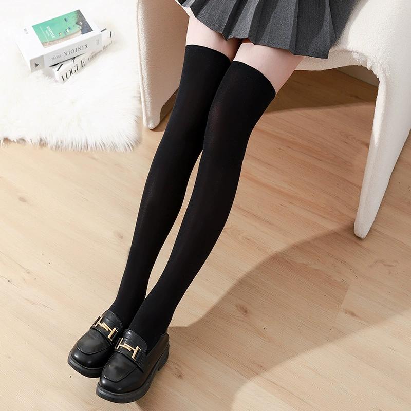 SIMPLEJEWEL Kolorowe Długie Skarpety do Połowy Uda w Paski Za Kolano Cienkie Rajstopy Długie Słodkie Seksowne Pończochy dla Dziewcząt Kobiet Cosplay Loli