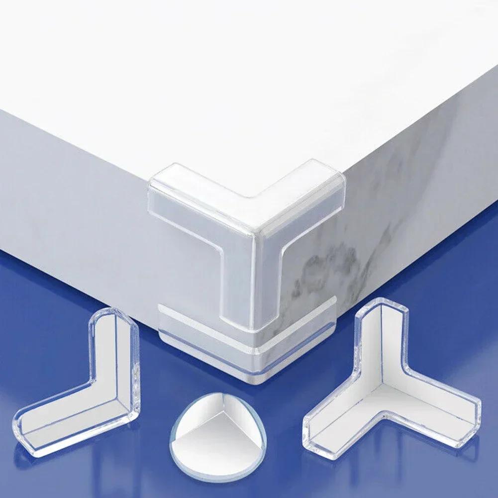 4pc Corner Edge Covers Clear Rubber Furniture Corner Edge Table Cushion Guard Protector Baby Safety Protection Children Anticoll