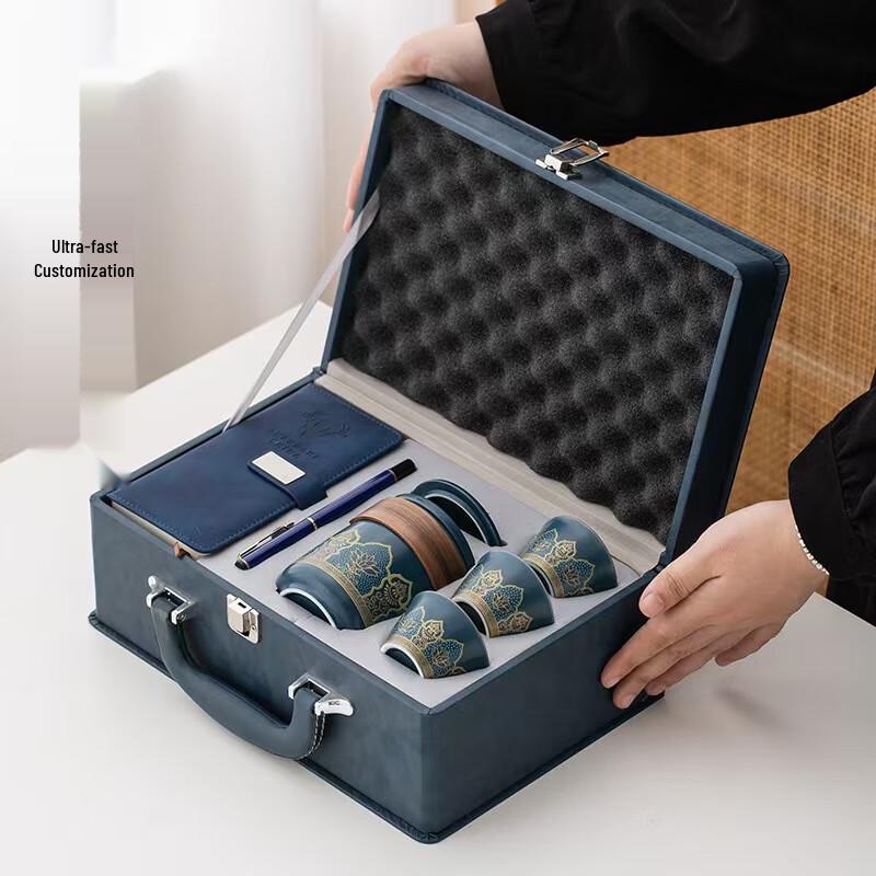 New Chinese Style Ceramic Tea Set Gift Box