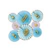 Pack of 8 Folding Paper Fan for Ramadans Parties Elegant Eid Celebration Decoration Weddings and Holiday Decorations