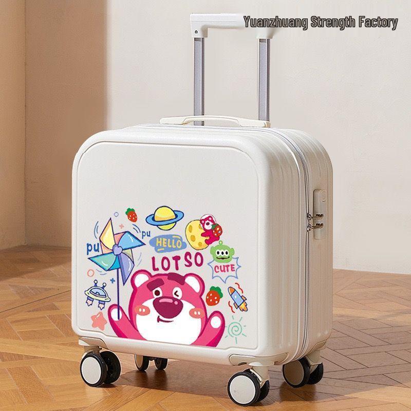 Children's Cartoon Carry-on Suitcase for Boys & Girls, Small Trolley with Password Lock