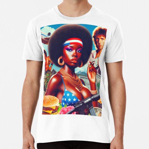 Collage 80s Action Woman T-Shirt S-5XL Best T-Shirt