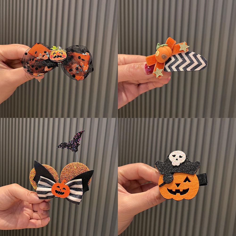 Fashionable Halloween Elements Pumpkin Hairband Single Piece Multi-Color Cute Girls Halloween Gift