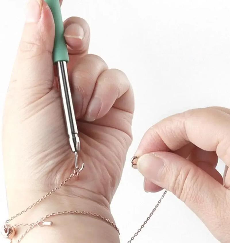 1 PC Tool Hook for Jewelry Bracelet Necklace Fastener Watch Strap Helper Clasp Wearing Aid Hanging Device