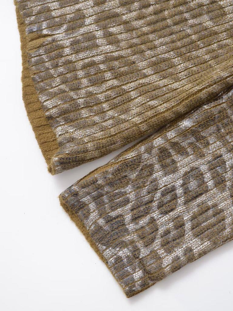 2024 Autumn Women's Fashion: European & American Style Animal Print Knitwear