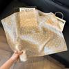 Silk scarf 71 * 71 imitation silk square scarf Korean atmosphere neck silk scarf flower pattern flower polka dot scarf