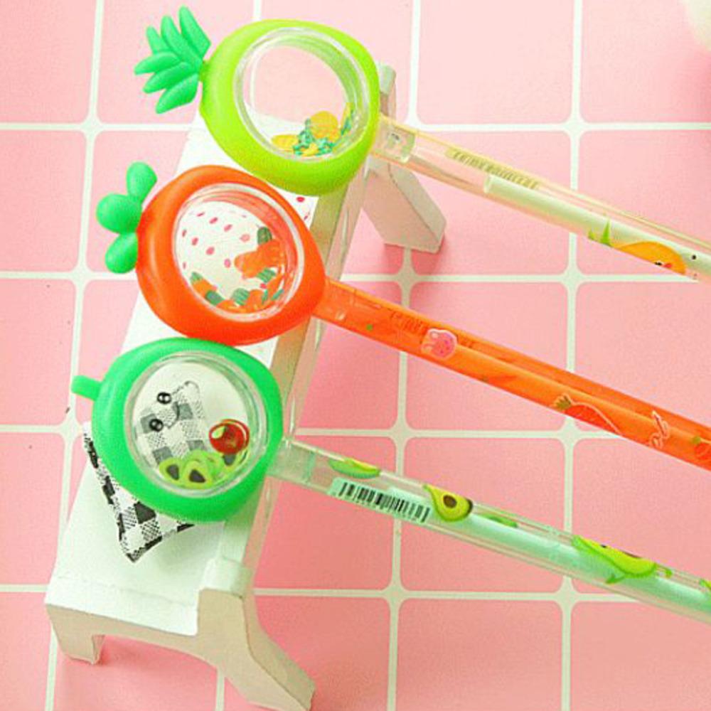 1 Piece Stationery Kawaii Gel Pen School And Office Supplies Creative Fruit Glitter Recreation Cute Gel Pen