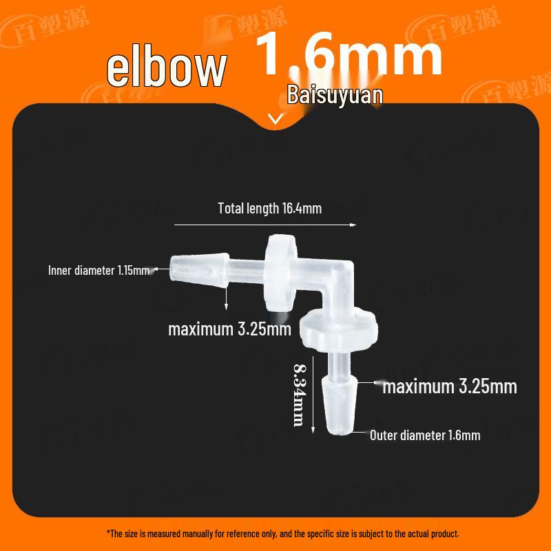 Plastic Elbow Hose Connector 90° Barb for Fish Tank Water Pipe