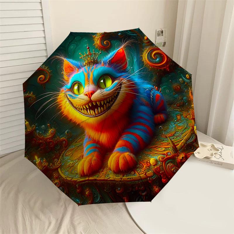 

1PC Fantasy Cat Umbrella-9-Rib Reinforced, Automatic Open, Lightweight & Durable, Cute Fashion Accessory for Outdoor-P0756