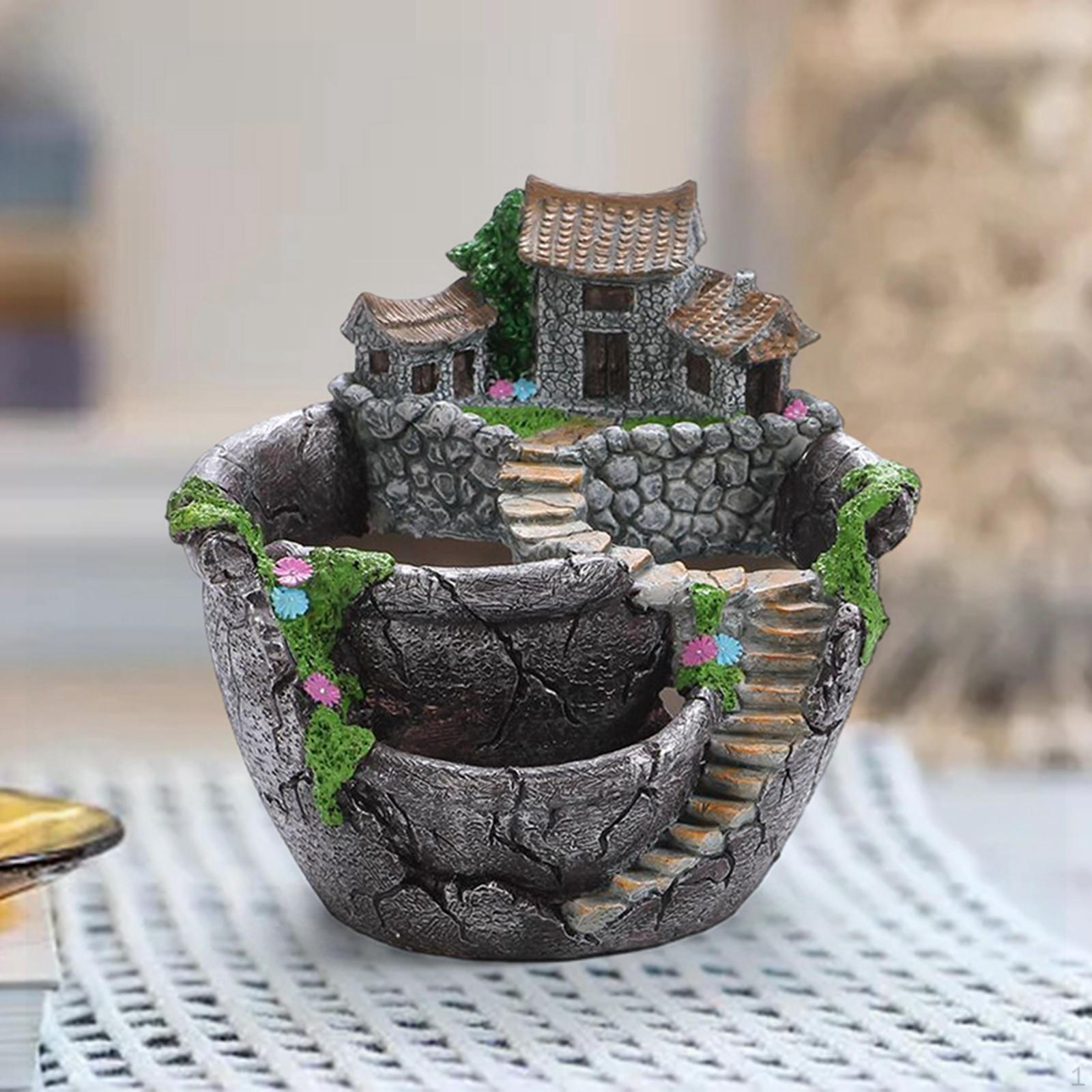 

Er, Flower Pot Micro Landscape Flowerpot for Bonsai срібний