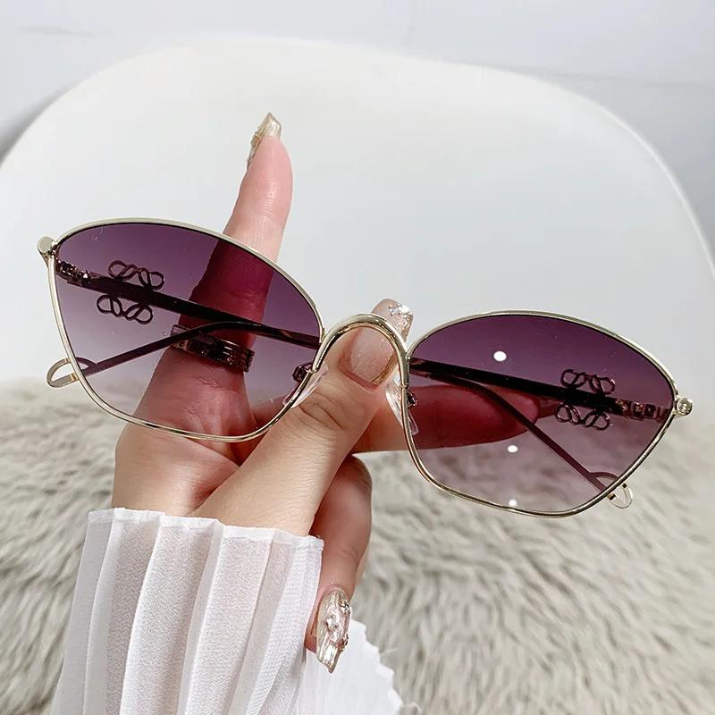 Fashion Metal Sunglasses Fashion Women's Cat's Eyes Outdoor Street Photography Glasses Internet Celebrity Shaped Sunglasses