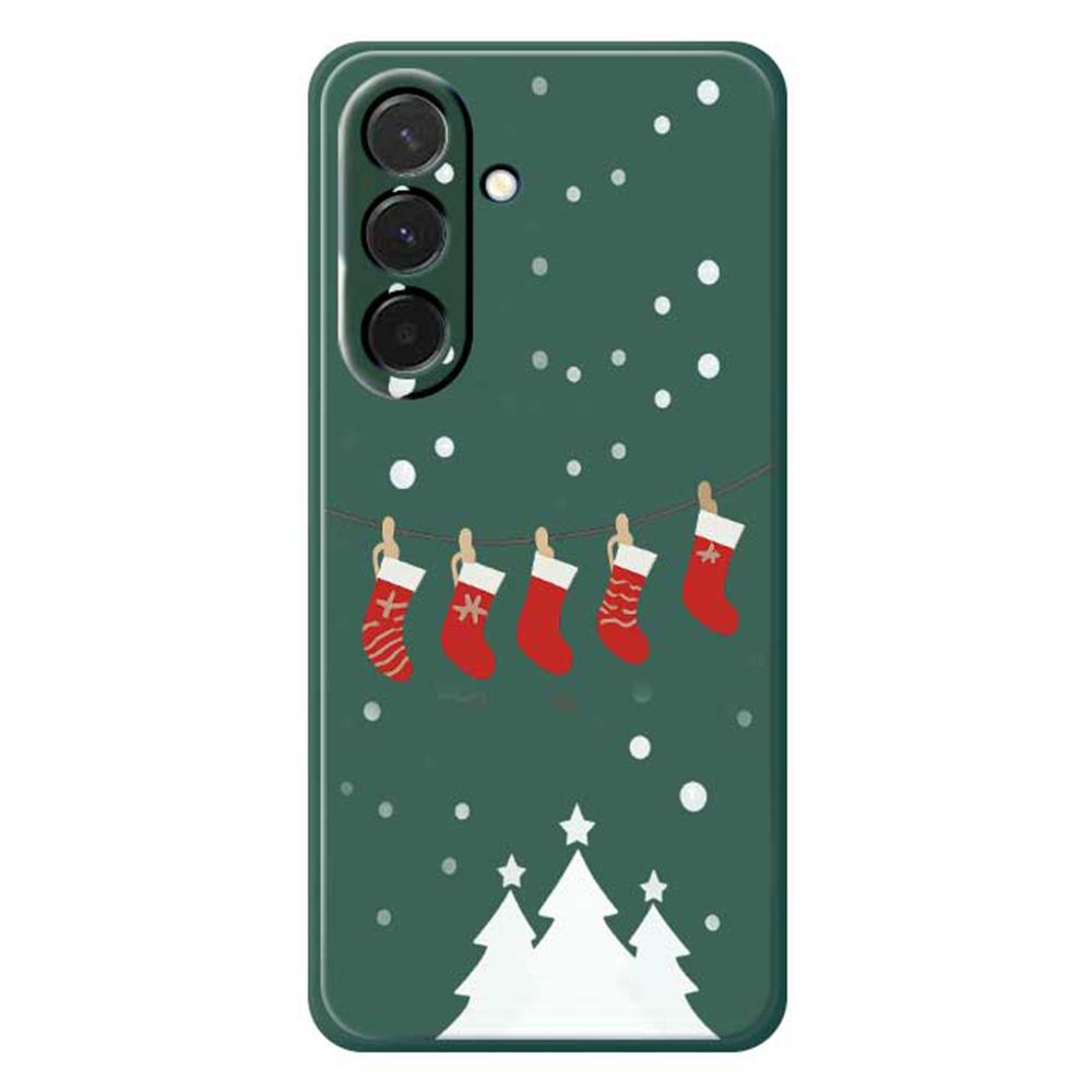 For Samsung Galaxy A36 5G Case Christmas Stockings Pattern Printing Straight Edge TPU Phone Back Cover