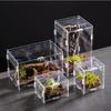 Acrylic Transparent Reptile Terrarium Breeding Box Turtle Cage Nano Arboreal Tarantula Enclosure Dearded Dragon Reptiles Habitat
