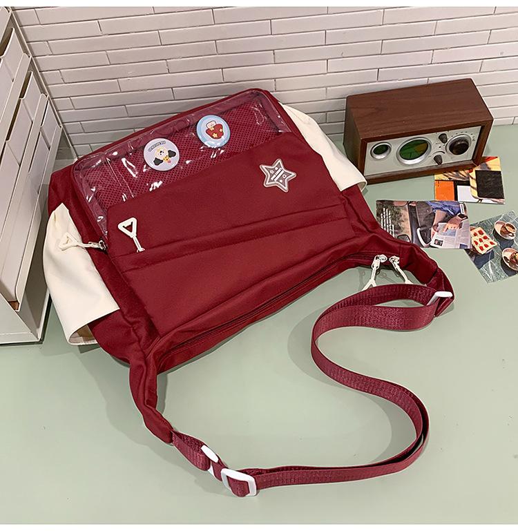 

Школьный рюкзак большой вместимости в стиле ins, ретро почтальон, студенческий, для занятий, на плечо, рюкзак, трендовая сумка-мессенджер высокой ценности