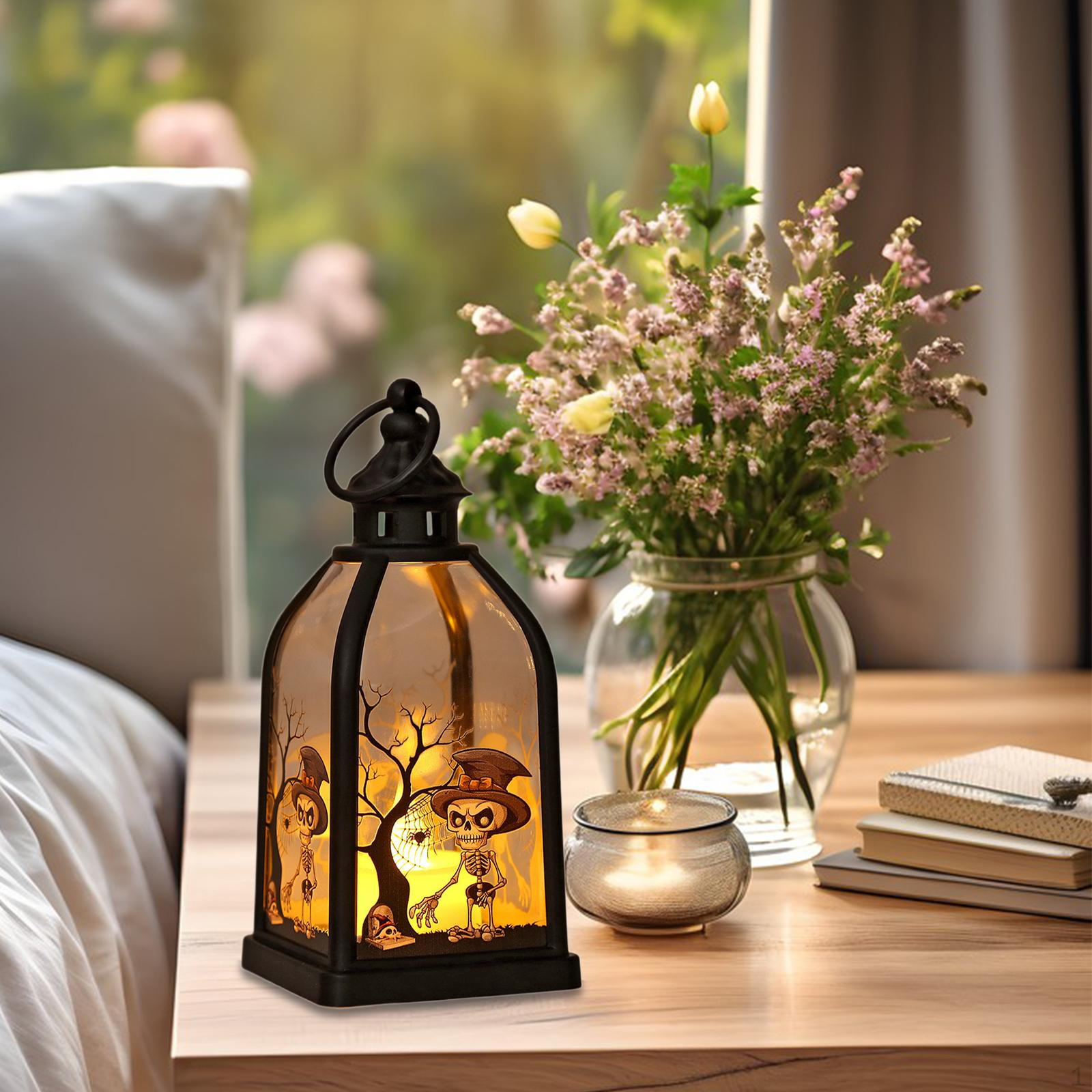 

Halloween Hanging Lantern, Spooky Atmosphere, Indoor Decorative Light, Ideal for Desk, Pathway, Skull