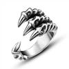 10pcs Punk Rings Dragon Claws Silver Color Fashion Jewelry