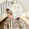 Infant & Toddler Floral Wide Brim Sun Hat for Spring & Autumn - Pastoral Style Head Wrap