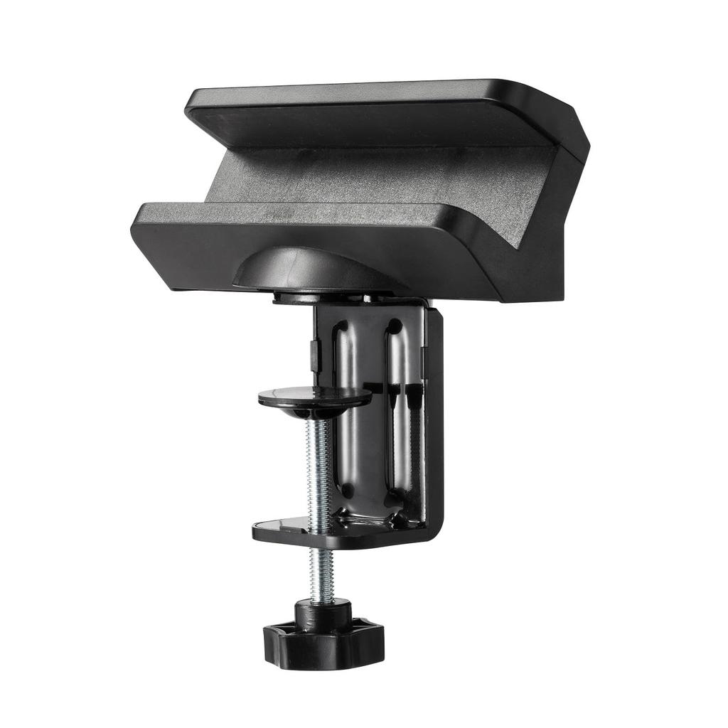 Sanwa Supply Power Strip Holder (Clamp Type, 360-Degree Rotation, Retractable, Black) TAP-CLAMP1BK