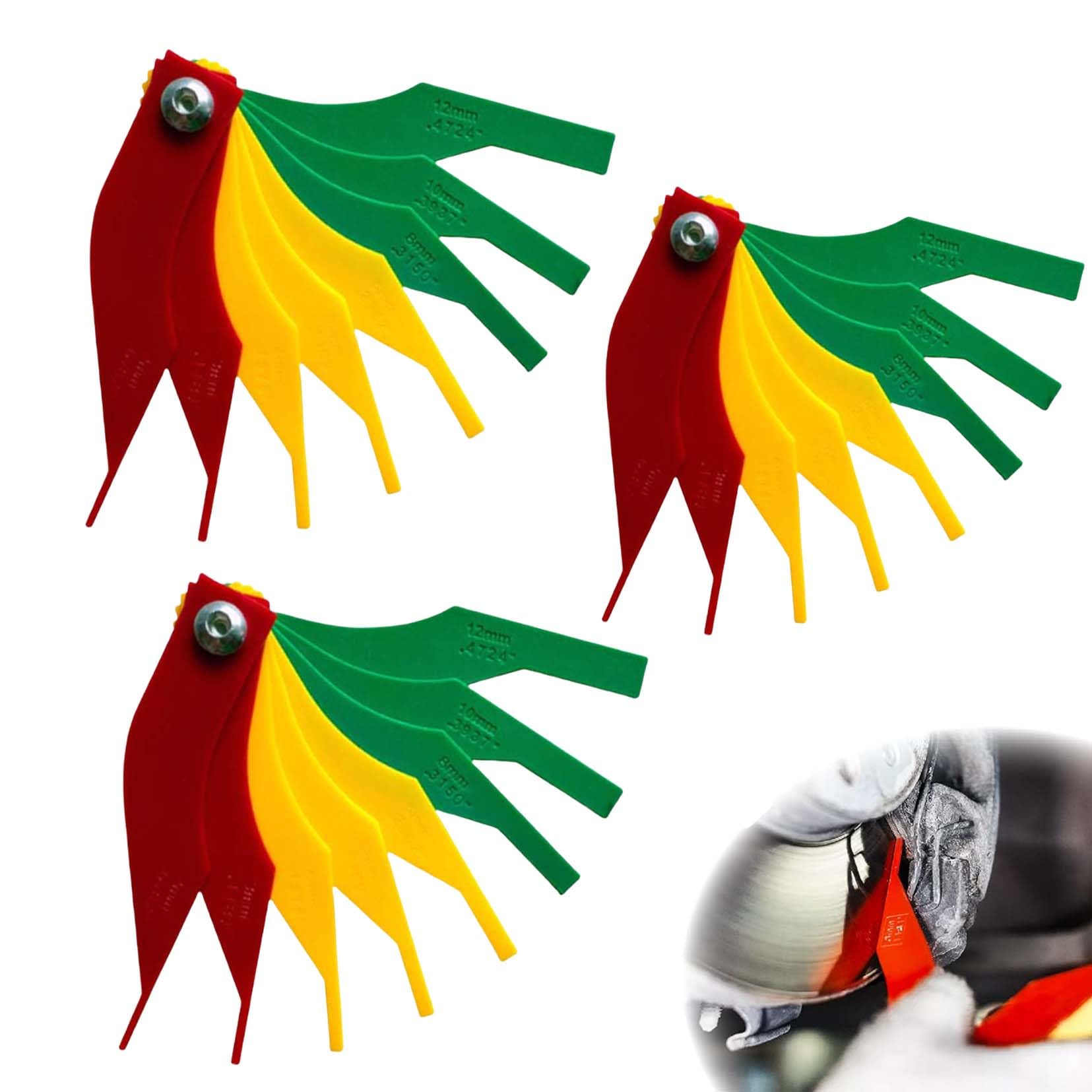 

Tibemi Brake Pad Measuring Instrument Set of 3 Brake Pad Measuring Tool Brake Pad