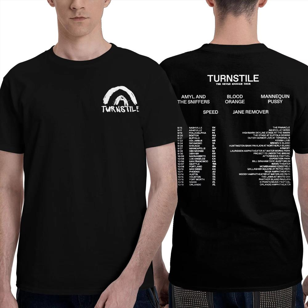 Summer Turnstile Never Enough Album 2026 Bedruckte T-Shirts Accessoires Herren Damen Baumwolle Lustige T-Shirts Übergroße Kurzarm Tops