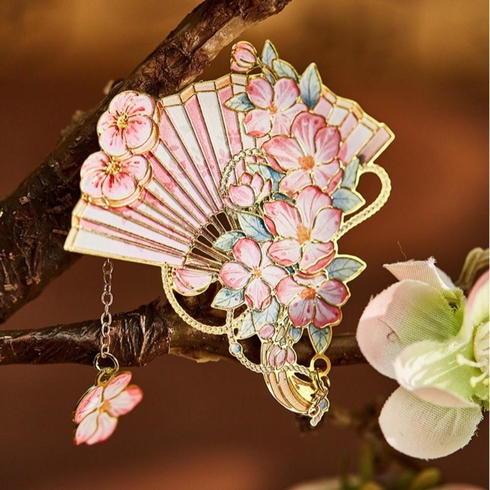 Metal Hollow Hollow Bookmark Bronzing Floral Bookmark Reading Clip Metal Bookmark  Book Club