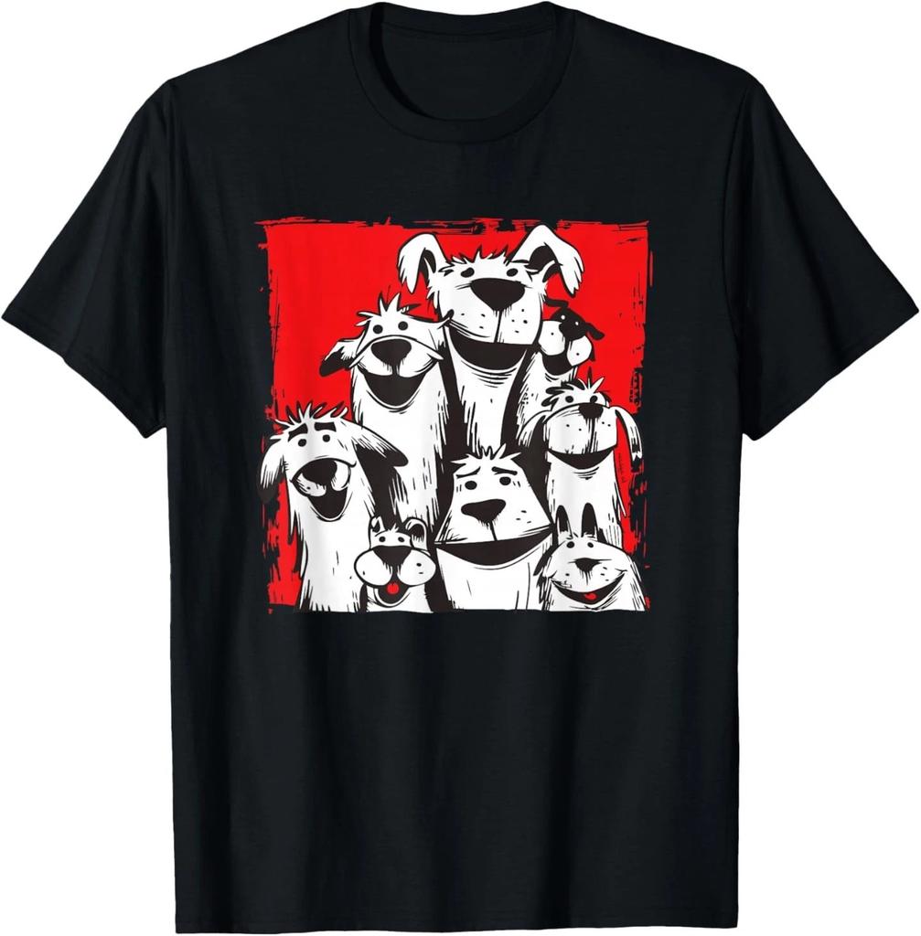 Funny Dog Group Comic Dog Love T-Shirt