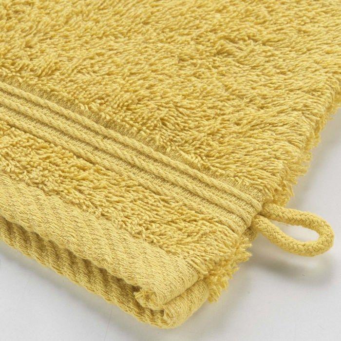 Lot de 2 gants de toilette 15 x 21 cm Tendresse jaune