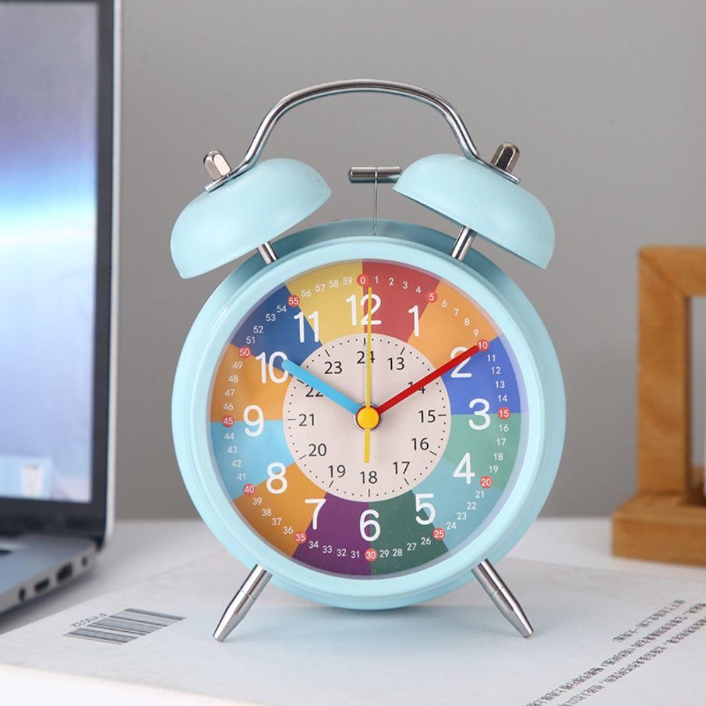 Mute Table Alarm Clock Early Education Desktop Clock Student Educational Alarm Clock  Home Decor