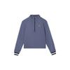 Nike Solid Color Stand Collar Long Sleeve Short Sweatshirt Women sweatshirt Blue FB4152-491